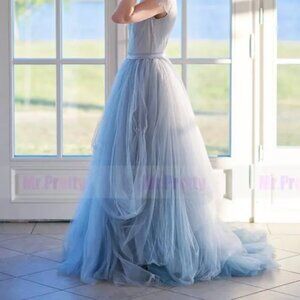 Cream tulle wedding skirt